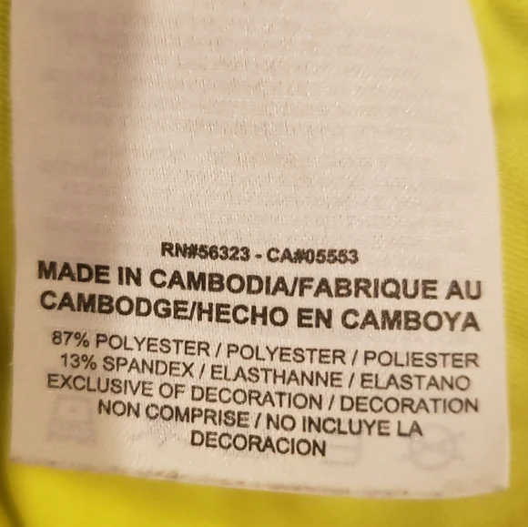 Nike Women's Lime V-Neck Tee - Picture 3 of 3